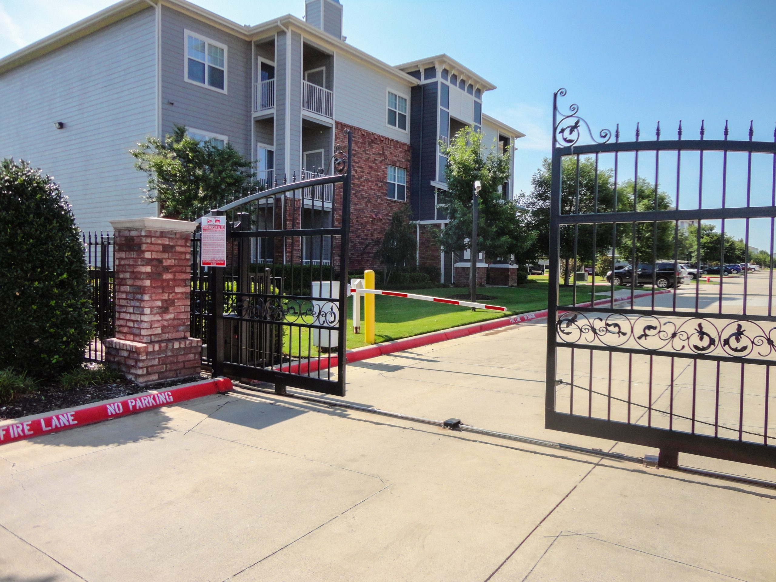 wrought iron slide gates