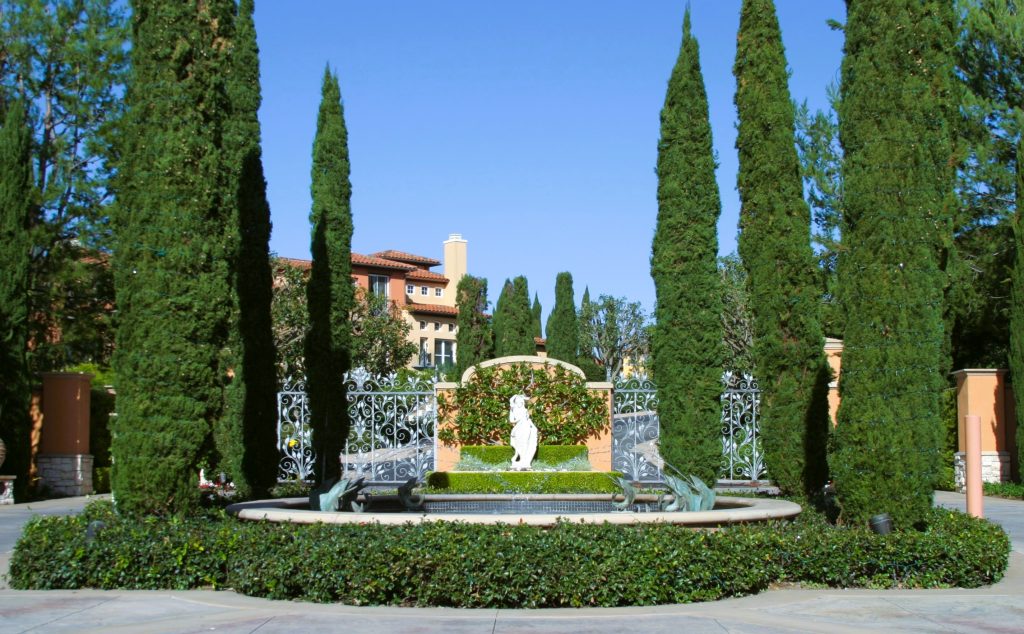 private residence with wrought iron gates