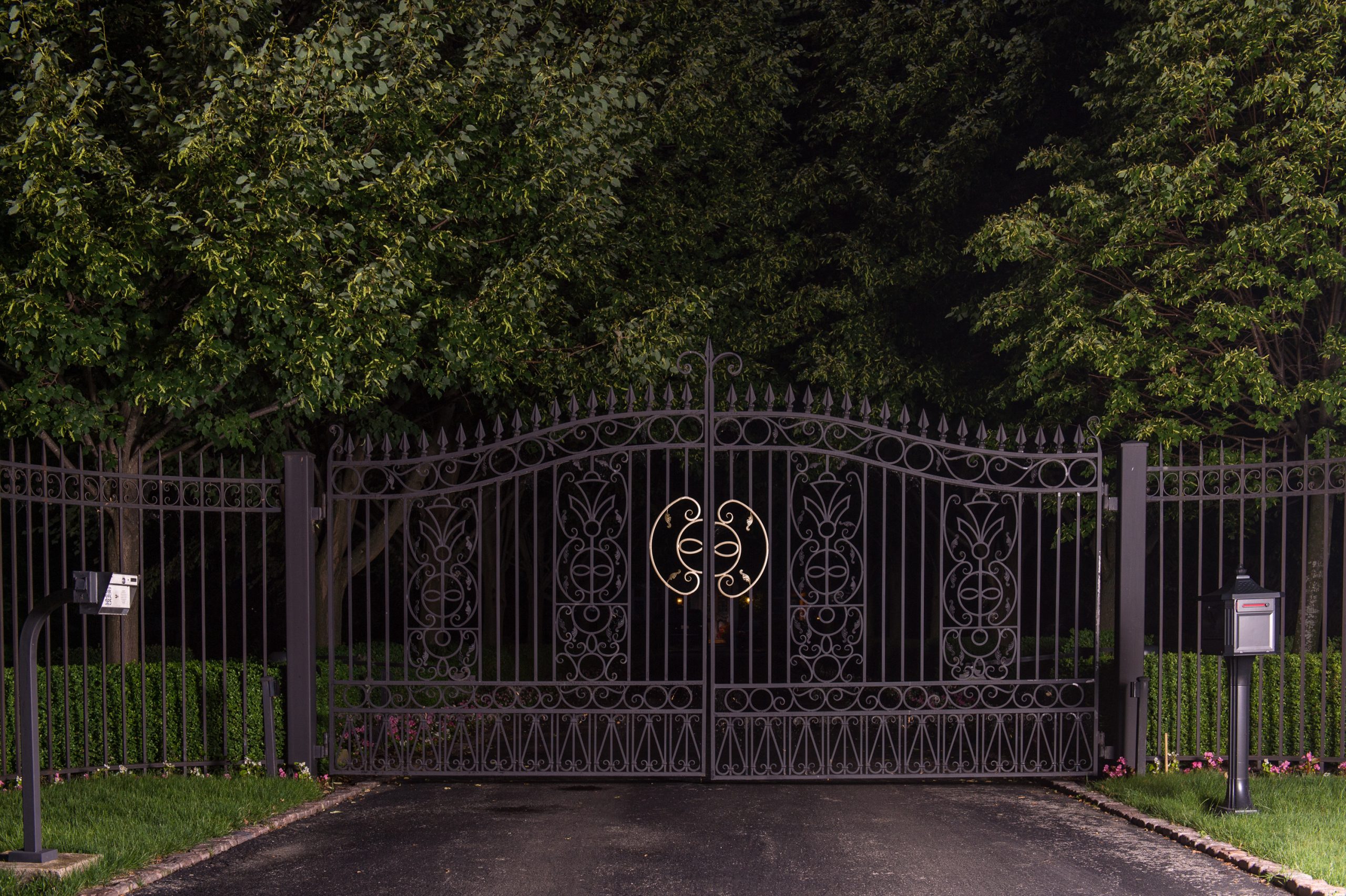 wrought iron swing gate