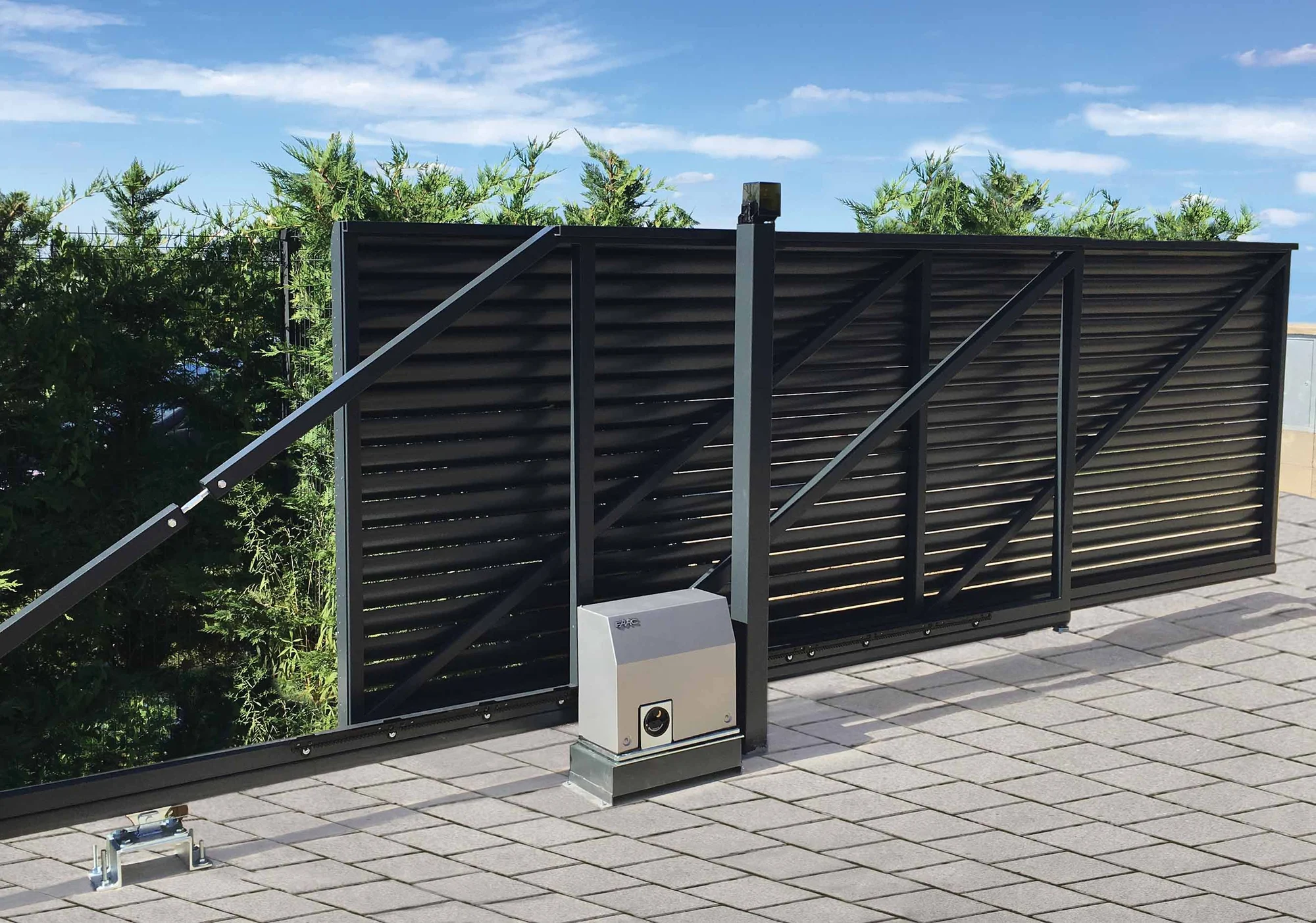 electronically powered slide gate
